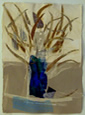 LEAFS OF JERUSALEM II. Handmade Paper And Leafs. 26 x 20 inch